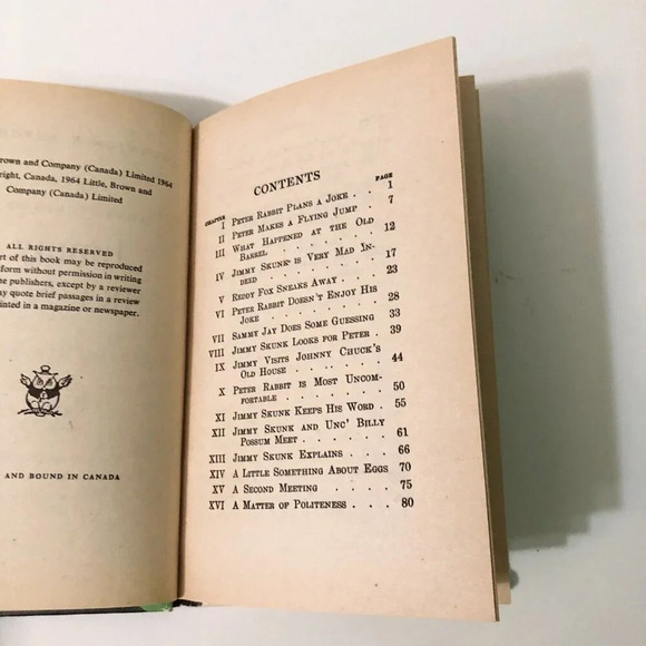 Vtg  The Adventures of Jimmy Skunk Thornton Burgess Bedtime Story Book - Picture 13 of 16